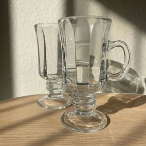 Vintage | Set of 2 Irish Coffee Mugs Drinkware with Handle